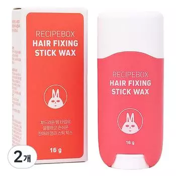Recipe Box Fine Hair Fixing Stick Hair Wax, 16g, 2 pieces
