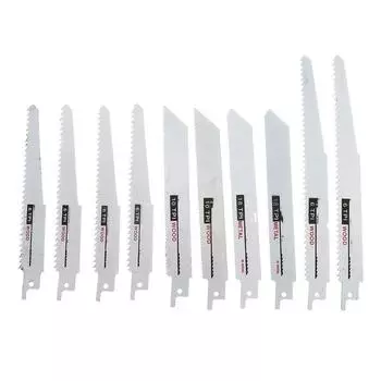 Reciprocating Saw Blades 10pcs 6-8‘’ High-speed Steel Cordless Reciprocating Saw Blades Power Tools Cutting