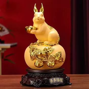 Подбор богатства Кролик Удачи Городской Дом Гостиная Телевизионный шкаф Винный шкаф Декор Подарки на новоселье Украшения L