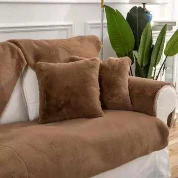 Rectangular Sofa Cover Cover Winter Sofa Cushion Single Piece Light Color European-Style Dark Seat Cushion Combination Sofa 60*60cm