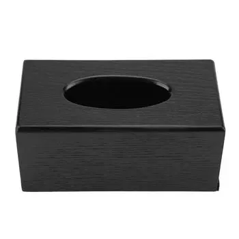 Rectangular Tissue Box Natural Elegance Wood Tissue Box for Living Room Bedroom Kitchen (Black) чёрный
