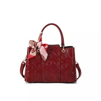 Red Bag Women s New Arrival Fashion Bride Wedding Bag Handbag Crossbody Women s Bag Mother Bag Mother-in-Law Wedding Bag Rotate grain Red