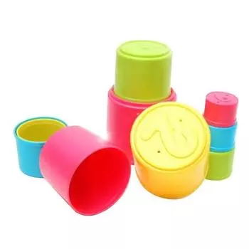 Red Box Cup Stacking 9 PCS, Выберите этот товар, 1 шт., Корейские детские товары