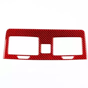 Red Carbon Fiber Center Console Air Vent Outlet Cover Trim For Hummer H3 2006-10