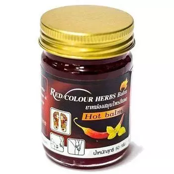 RED COLOUR HERBS Balm, Hot Balm, Novolife (КРАСНЫЙ травяной согревающий бальзам), 50г