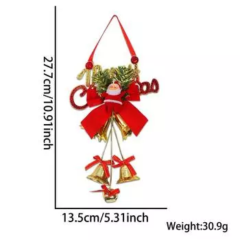 Red Crafted Beautifully Gold And Silver Bell Ornaments With Playful Christmas Tags Character Gold Elder Charm