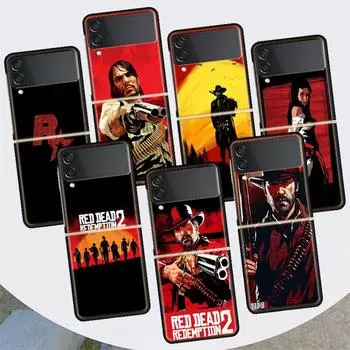 Red Dead Redemption 2 для Samsung Galaxy Z Flip 4 3 5G чехол для телефона черный твердый чехол ZFlip 4 3 роскошный противоударный чехол-бампер Samsung Z Flip 3