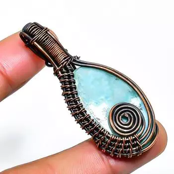 Red Evil Eye Gemstone Handmade Copper Wire Wrap Jewelry Pendant 1.97 1.97 красный
