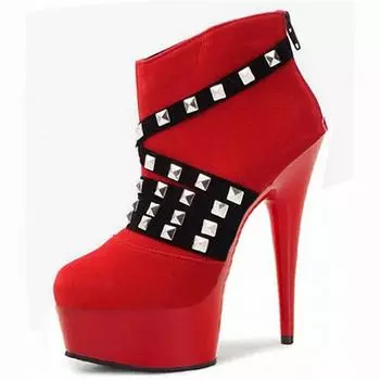 Red high heels women s thin heels 2025 new French round head high heels fashion super high heels 15CM fashion women s shoes 34 красный