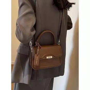 Red High Quality Simple Design Sense Small Square Bag Korean Texture Solid Crossbody Bag Women s New High-End Shoulder Bag