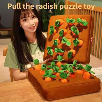Редька Ферма Питомец Детская Головоломка Тянущий Редис Мягкие Игрушки Взаимодействие Родителя Ребенка Ферма Овощ Поле Манекен 36cm*36cm
