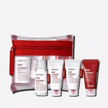 Red Lacto Collagen Cosmetics Set Travel Kit Косметический набор для путешествий Лосьон для кожи Уход за кожей Базовый набор, 1 набор