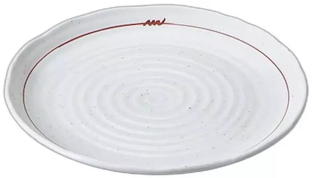 Red Musubi Plate x x Large Serving Plate Setomonohonpo 8.0 [24.4 24.4 2.8cm]