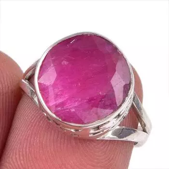Red Ruby(Simulated) Gemstone Handmade 925 Sterling Silver Gift Ring S.5.5 N6z72