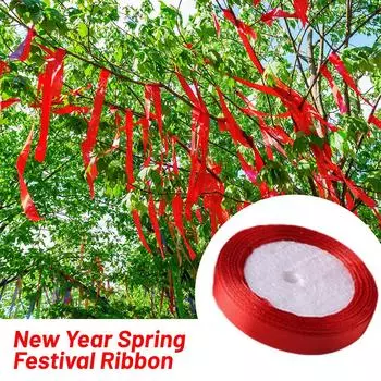Red Satin Ribbon Wedding Christmas Halloween Party Supplies Crafts Bow Packing Gift Tape Decora F3E2 Red-1pcs