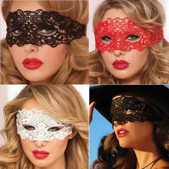 Красная сексуальная кружевная полумаска для лица, ювелирные изделия, маска для глаз принцессы для взрослых, женская маска на Хэллоуин, реквизит для выступления красный