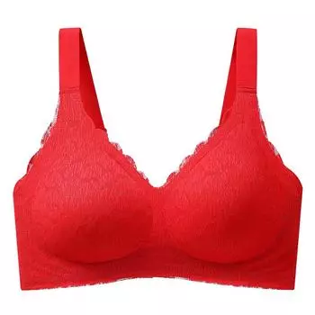 Красное нижнее белье женское стальные ободки собрать бесшовный свадебный бюстгальтер невесты чехол 75 зелёный
