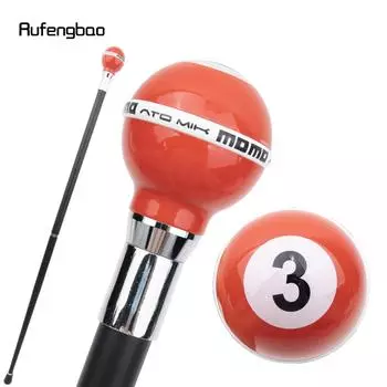 Красный Белый Номер Три Шара Серебряный Трость Модная Декоративная Трость Джентльмен Элегантный Косплей Трость Посох 92 см