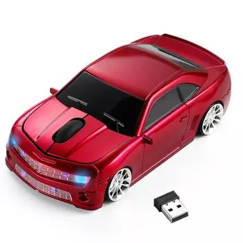 Red Wireless Car Mouse Desktop Computer Mouse Optical Mice For PC/Laptop MAC