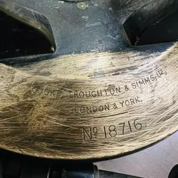 Редкий антикварный теодолит 18716 Cooke, Troughton Simms - London & York Vintage Brass Geodesk Instrument