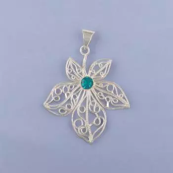 Редкий Апатит Драгоценный Камень 925 Стерлинговое Серебро Ювелирные Изделия Ручной Работы Антикварный Подвеска 2.29 CP-19-8