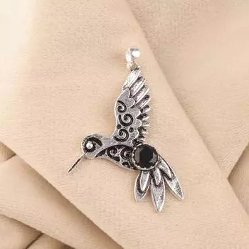 Редкий драгоценный камень Черный Оникс Ювелирные изделия из стерлингового серебра 925 пробы Уникальная подвеска 1,8 для подарка CP-20-18