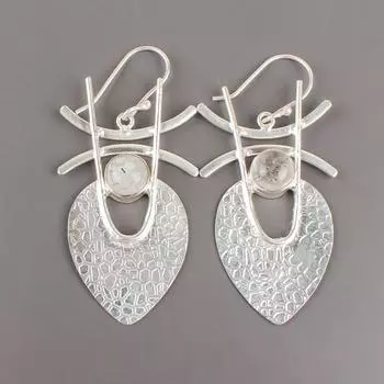 Редкий драгоценный камень черный рутил, ювелирные изделия из стерлингового серебра 925 пробы, серьги ручной работы 1,78 EE-64-16