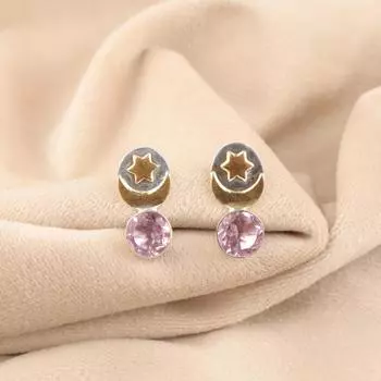 Редкий камень морганит, серебро 925 пробы, ручная работа, праздничные серьги-пусеты 0,8 EE-141-15