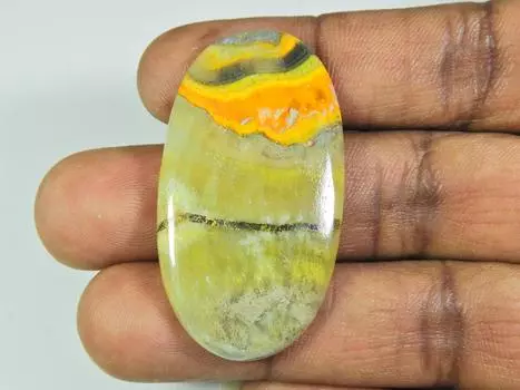 РЕДКИЙ!! Натуральный яшма шмеля овальный кабошон дизайнерский драгоценный камень 25X46 MM ET-79