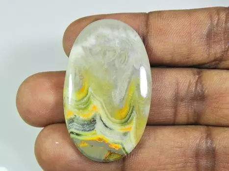 РЕДКИЙ!! Натуральный яшма шмеля овальный кабошон дизайнерский драгоценный камень 25X42 MM ET-81