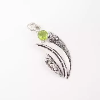 Редкий Перидот Драгоценный Камень 925 Стерлинговое Серебро Ювелирные Изделия Ручной Работы Подвеска Подарок Для Нее PP-36-3