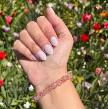 Редкий высококачественный браслет из натурального золота Strawberry Super Seven, 8 мм 8mm