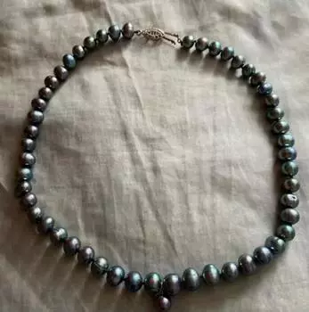 РЕДКОЕ ОЖЕРЕЛЬЕ С ВЫСОКИМ ТАИТЯНСКИМ ЖЕМЧУГОМ С КУЛОНОМ