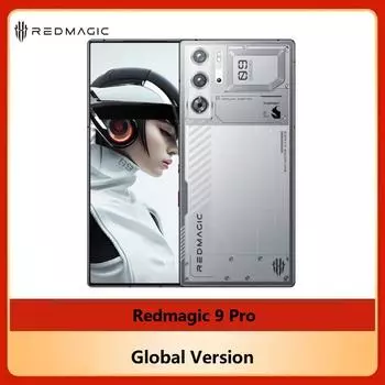 RedMagic 9 Pro Global Version 5G Phone 6.8 игровой телефон Snapdragon 8 Gen 3 6500mAh 80W Charge 50MP NFC 16G 512G серебряный