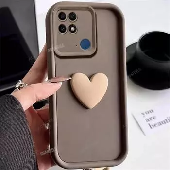 Redmi12c Redmi9c 9at A1 A2 Plus милый 3D Love Heart силиконовый чехол для Xiaomi Redmi 10c 9c Nfc 12c 10a 9a женский матовый задний чехол Redmi 9c белый