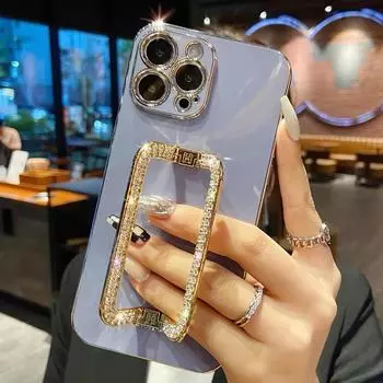 Redmi 12 4G Роскошный металлический держатель со стразами, кронштейн для запястья, чехол для Xiaomi Redmi 12C 11A A1 Plus 10X Pro 5G 10C 9A, мягкий силиконовый чехол для телефона