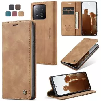 Redmi Note 13 Pro кожаный флип-чехол с отделением для карт, полное покрытие, защита от падений, деловой стиль redmi note13proplus павлин голубой