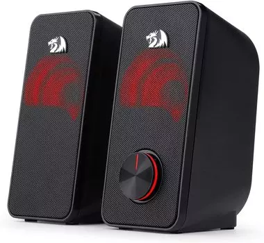 Redragon GS500 PC Gaming Speaker Красная подсветка Кристально чистый звук с разъемом и USB-каналом питания Стерео настольный компьютерный динамик 3,5 мм 2.0