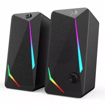Redragon GS510 RGB настольный компьютерный динамик с 4 цветными светодиодами, улучшенными басами и легким доступом к громкости, USB-кабель, динамик, 2.0