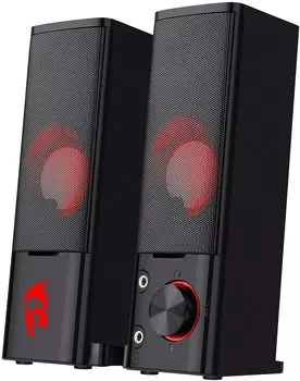 Redragon GS550 PC Gaming Speaker Channel Desktop Computer Soundbar Компактный рабочий размер Разъем для наушников Подходит красная подсветка Питание от USB с кабелем