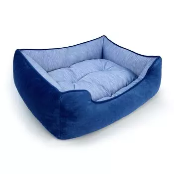 REDREAM Pet Dog and Cat Winter Fluffy Pet Washing Summer Можно использовать круглый год Двусторонняя кровать для собак и кошек, теплая, подушка, прохладная, круглая, (M тёмно-синий
