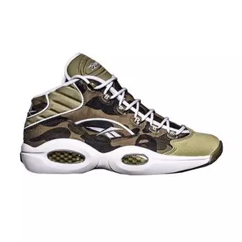 Reebok A Bathing Ape x Mita Sneakers x Question Mid 1st Camo Мужские кроссовки Green Bape-Camo White BD4232