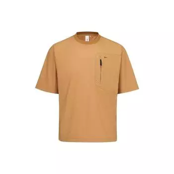 Reebok Camp Woven Tee Series Solid Color Pocket Design Loose Short Sleeve T-Shirt Men Tops Orange 23RCS411MGBR L