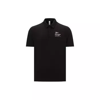Reebok Casual Comfortable Knitted Short Sleeve Polo Shirt Men tops Black 24SRM401MGH0 M