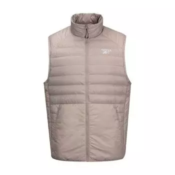 Reebok Casual Comfortable Trendy Versatile Down Vest Unisex Vests Driftwood-Gray 24FRM217UGG9 S
