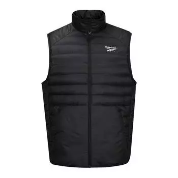 Reebok Casual Comfortable Trendy Versatile Down Vest Unisex Vests Black 24FRM217UGH0 S