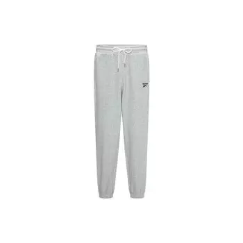 Reebok Casual Minimalist Fashion Retro Solid Color Knitted Sports Pants Unisex Bottoms Gray 23RMF603UGG4 M