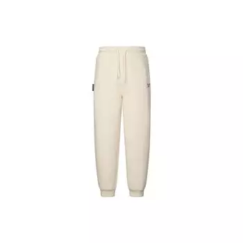 Reebok Casual Versatile Comfortable Solid Color Simple Cuffed Knitted Sports Pants Women bottoms Beige 24FRM604WGM1 S