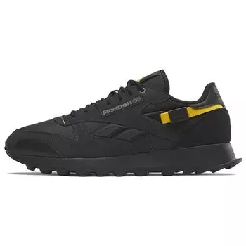 Reebok Classic Leather Winterized - Черно-желтые кроссовки унисекс Pure-Grey-7 Core-Black Cold-Grey-6 100032804 36.5