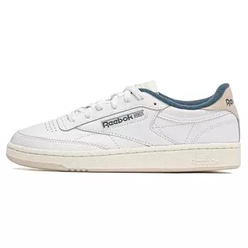 Reebok Club C 85 Белые обручи Синие женские кроссовки Stucco 100033086 35.5